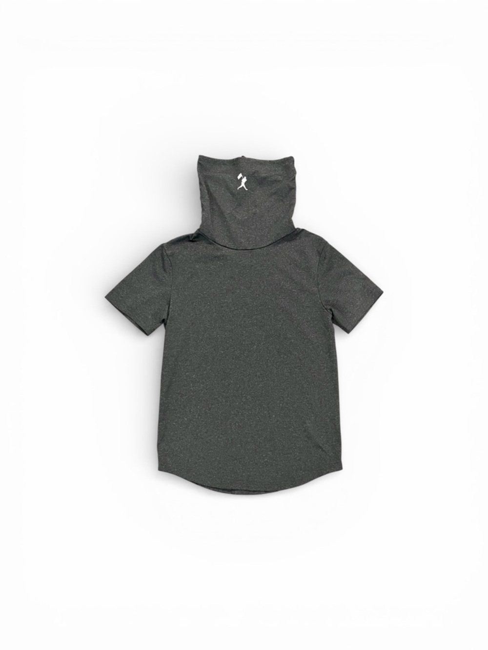 Kids Baseballism Short Sleeve Hoodie Top - Charcoal